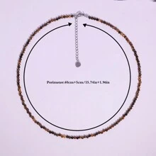 1 قطعة قلادة من حجر شبه كريم طبيعي مرصع بالراينستون ديزاين أصلي بسيط نقي أنيقة للمرأة للحفلات والمناسبات