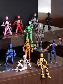 拼装玩具公仔 多色 自行组装 有趣可动玩具 多关节可动 圣诞礼物 - 多色隨機 - 查看 3