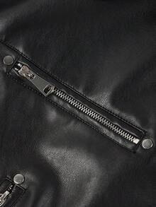 Women's Classic Simple Solid Color Zipper Casual Jacket, Autumn/Winter - Black - View 6