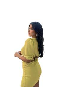 WE SHINE DUNE PARTY DRESS Puffed Sleeve Princess - Amarillo bebe - Ver 2