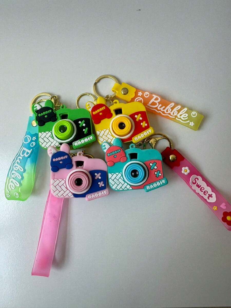 New Arrival New Keychain Pendant Classic Point Camera Backpack Couple Car Children's Toy Gift Animals Novelty - 4隻兔 - 查看 1