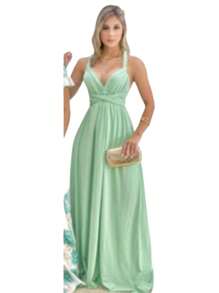 Party Dress Wedding Bridesmaid Graduation Multiforms - Lime Green - View 3