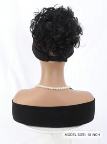 Tóc đen vàng nâu xám ngắn Afro phồng xoăn xoăn búi tóc giả buộc tóc đuôi ngựa kẹp búi tóc búi tóc tổng hợp cho phụ nữ - Nhiều màu - Xem 7