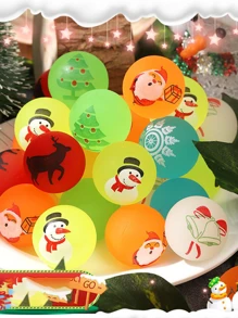 6pcs/12pcs/20pcs Christmas Elements Bouncy Ball, Glow-In-The-Dark Solid Ball Toy, Christmas Gift Filler, Christmas Gift, Stress Relief Toy, Party Favor, School Classroom Reward Gift, Holiday Gift For Friends/Classmates,Christmas,Christmas Gifts,Christmas Toys,Christmas,Christmas Gifts,Christmas Toys