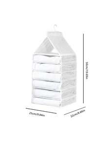 Hanging Wardrobe Trousers Clothes Storage Hanging Bag Clothing Separation Bag Extra Long Household Layered PVC Finishing Bag Box For Small Business Owners/Shops/Retailers - Multicolor - View 15