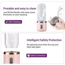 Multi-Functional Juice Cup  Blender Mixer,  Squeezer Press Machine Extractor Perfect For Vegetables, Fruits, And Milkshakes - Pink - View 8