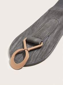 1 件杏色纽扣松紧腰带，休闲日常用品夏季、学校秋季、秋季、万圣节