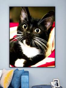 Adorable serie de gatos encantadora y cautivadora, nuevo kit de pintura de diamantes, cristal de rubíes redondos completos, bordado de mosaico de diamantes DIY, decoración de pared para el hogar, manualidad creativa, regalo - Multicolor - Ver 4