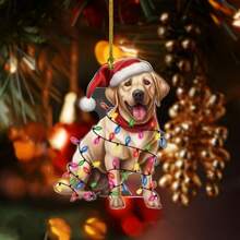 1pc Cute Animal Pendant Collection Party Decorations, 2D Flat Acrylic Keychains, Fun Car Accessories And Gift Ideas, Tree Pendants, Backpack Keychain Pendants, Car Mirrors, Key Chains, Holiday Party Gifts Home Decor Christmas Decorations Room Decor Christmas - Multicolor - View 4