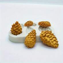 1pc Christmas Pine Cone Silicone Mold, Candle Mold, Soap Mold, Resin Molds, DIY Soft Pottery Clay Drop Glue Decorative Mold, Hand Decorative Art Tools - Multicolor - View 5