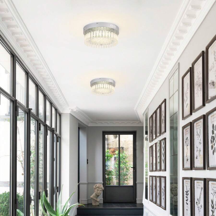 11 Inch Clear LED Ceiling Light Crystal Hallway Light Fixtures Bedroom Lights For Ceiling Kitchen Lighting Fixtures Ceiling - 11 Inch - View 1
