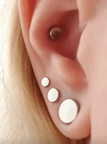 1PC Stainless Steel Cylinder Ear Plugs Solid&Hollow Ear Gauges Expander Stretcher Ear Taper Body Piercing Jewelry 11mm-38mm - Steel - View 8