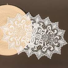 1pc Lace Embroidered Table Placemat, Decor Pad For Furniture, Photography Prop - Multicolor - View 23