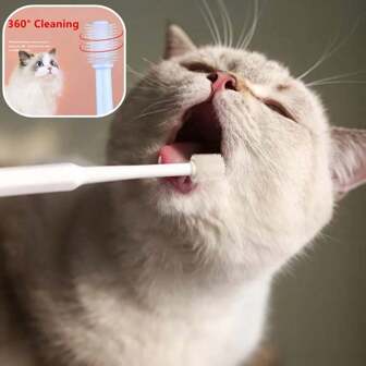 Brosse à dents douce pour chat pour le nettoyage de la bouche, brosse à dents pour chat pour le nettoyage des dents, produits pour animaux de compagnie pour le toilettage des chats