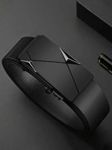 1 pieza/2 piezas/3 piezas Cinturón con hebilla automática para hombres, diseño sin dientes, adecuado para uso al aire libre, trajes casuales y un imprescindible para hombres. Verano, escuela, otoño, Halloween