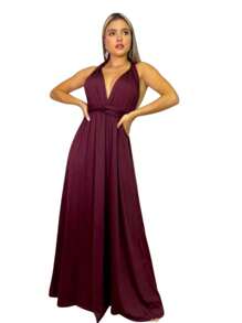 Party Dress Wedding Bridesmaid Graduation Multiforms - Color caoba - Ver 2