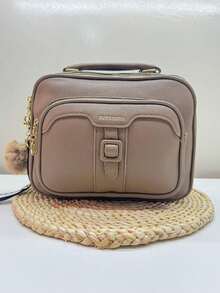 Women's Handbag And Shoulder Bag With Detachable Straps. Including Keychain - 卡其色 - 查看 1