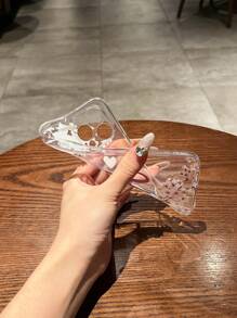 1个透明TPU软边手机壳+充电口防尘塞套装，花卉A字母图案手机保护套，兼容 7/8/7p/8p/X/Xs/Xr/Xsmax/11/11pro/11promax/12/12pro/12promax/12mini/13/13pro/13promax/13mini/14/14pro/14plus/14promax/15/15pro/15plus/15promax/16/16pro/16proamx/16plus/17/17pro/17promax/17AIR、S22/S23/S24，兼容Redmi 15C，兼容荣耀400 Pro - 彩色 - 查看 5