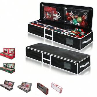 Wrapping Paper Organizer Storage Bag For All Your Gift Wrap & Ribbons, Fits Long 40 Inch Rolls, Hold Up To 24 Rolls, Heavy Duty PE Waterproof Material Bag With Handles, Perfect Gift For Father's Day, Teacher's Day, Wedding, Anniversary, Commemoration Day