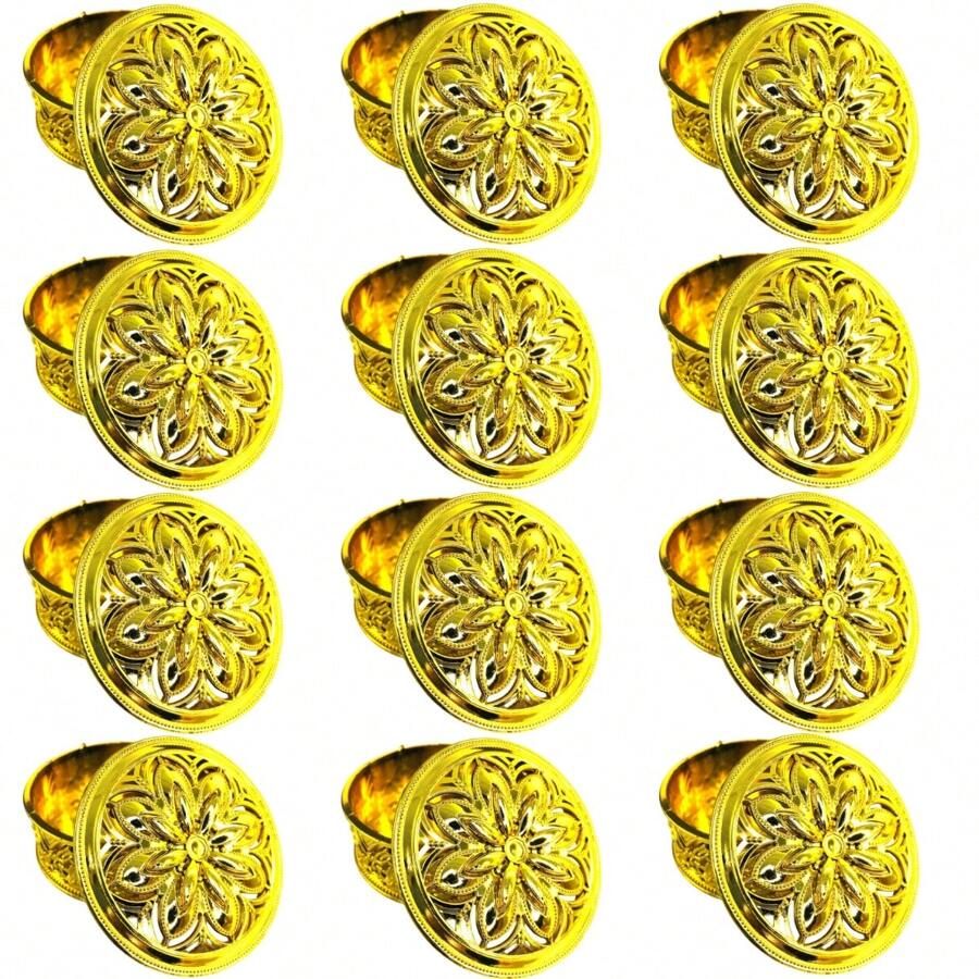 Florida Souvenir 12 Pieces - Round Jar With Gold Lid For Wedding Party, Wedding Gender Reveal Party - 金色 - 查看 1