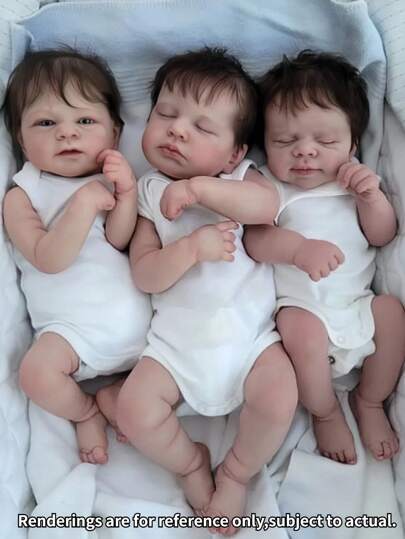 1 件重生娃娃 18 英寸 Elijah、19 英寸 Loulou 和 18 英寸 Pascale 可选 3D 彩绘皮肤男孩手工逼真新生婴儿娃娃作为礼物