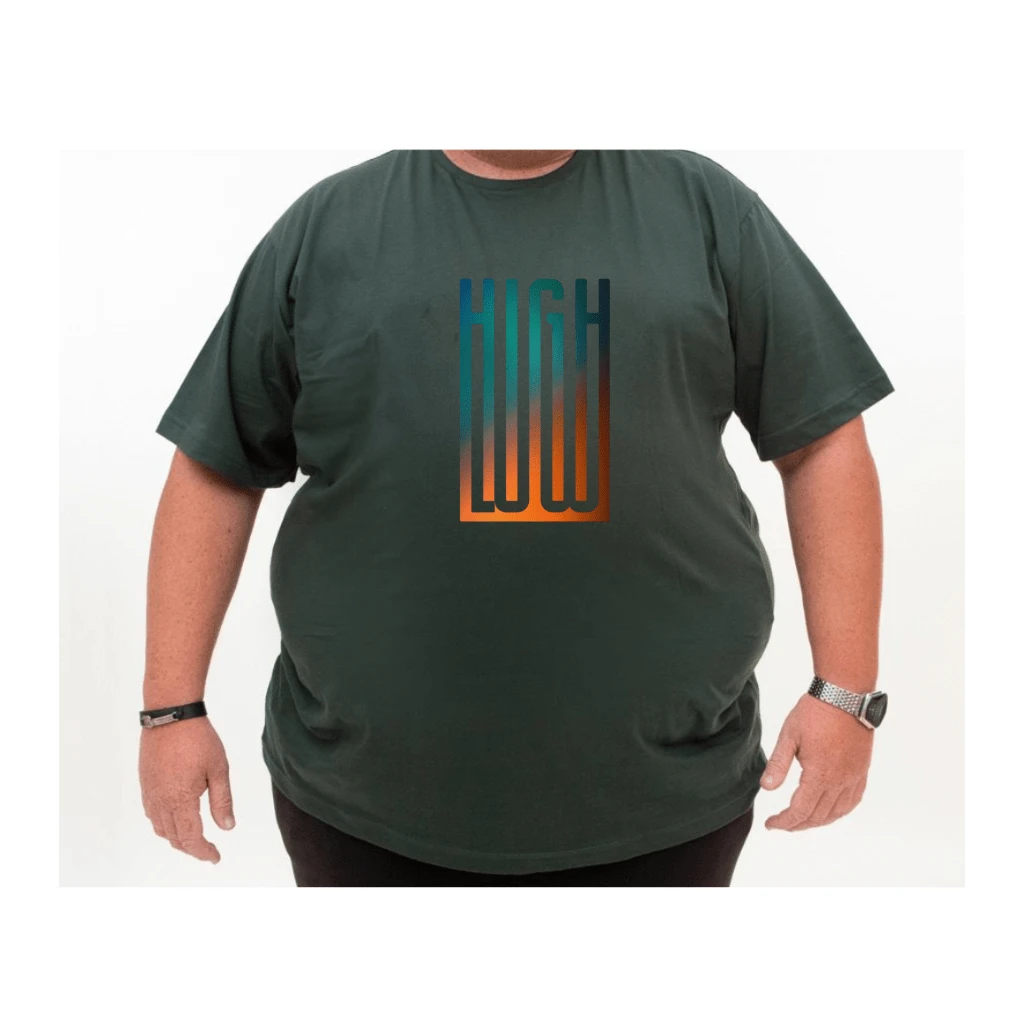 T-Shirts Plus Size Shirt In Cotton With Elastane Premium Mesh - 綠色 - 查看 1