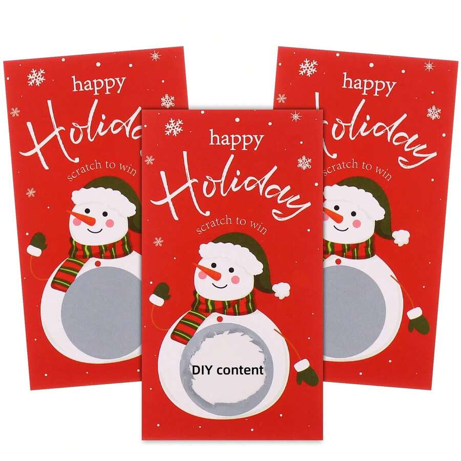 Christmas Scratch Off Cards Stickers Christmas Party Games Vouchers Festive Raffle Tickets Holiday Business Prize Drawings For Ki Ds Adults Families Events Groups - Multicolor - View 1