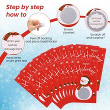 Christmas Scratch Off Cards Stickers Christmas Party Games Vouchers Festive Raffle Tickets Holiday Business Prize Drawings For Ki Ds Adults Families Events Groups - Multicolor - View 2