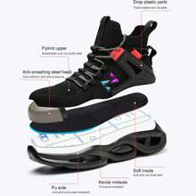 Calzado industrial Botas de trabajo para hombre con puntera de acero y resistentes a perforaciones,Athletic, Fitness, Sportswear,street style,workout outfit