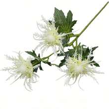 丝绸人造蓟花刺芹仿真植物适用于花园婚礼舞会花束花艺布置 - 彩色 - 查看 8