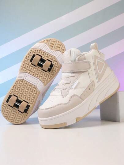 New Leather Quad Roller Skates For Men, Women & Teenagers, 4-Wheel Inline Skating Shoes With Wheels For Students, Can Walk & Skate