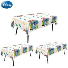 Disney 3pcs Per Pack  Officially Licensed Stitch Party Tablecloth Birthday Weddings Banquets Tables Favors Christmas Halloween Party Table Covers Restaurants Rectangular Tables Decoration Supplies