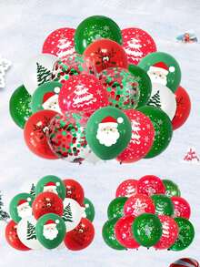 12/30pcs 12inch Christmas Latex Balloons Set, Suitable For Merry Christmas Party, Window, Garden Decor, Halloween, Halloween Decoration