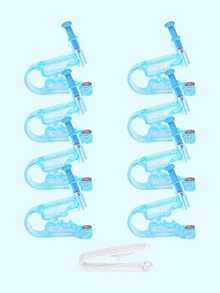 9PCS Self Ear Piercing Kit, Home Piercing Kit Disposable Ear Piercing Gun Kit With Stainless Steel Earring Studs For Pierce Your Own Ears - Blue - View 6