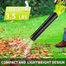 20V Cordless Leaf Blower With 1 Batteries - 400CFM 3-Speed Lightweight Handheld Blower, Cute & Powerful For Garden, Patio, Lawn Cleaning, Perfect Gift For Women, Home Cleaning Tool - Green - View 2