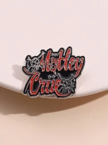 1Pc 80s Heavy Metal Rock Band Logo Enamel Pin Music Collar Pin, Ideal Gift For Rock Music Enthusiasts Pin For Clothes Bag Charm School Kpop Backpack Teacher Supplies Bag Charms Cute Office Accessories Shirts Jacket Jewelry Christmas Halloween Autumn-Winter Accessories,Suitable For Teens, Youth,Men,Casual, Outdoor, Athletic, Vacation, Graduation Gifts, Birthday, Daily Wear