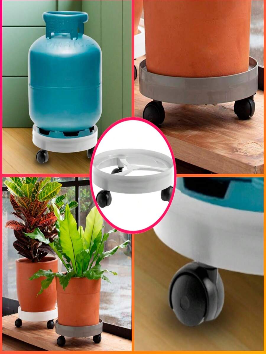 Support With 3 Wheels For Gas Cylinders/Plants Reinforced Plastic Up To