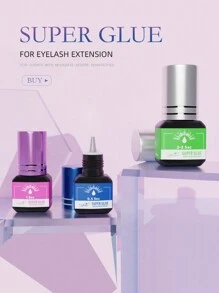 yelix 5mL Professional Eyelash Glue Super Fast Drying Time And Long Retention Low Fume Black Adhesive For Individual Eyelash Extensions Application