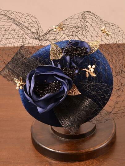 法式女士时尚小帽子，适合新娘拍照，舞会，头饰，女士英伦风帽子，礼帽，贵族帽子，复古帽子，蝴蝶结帽子，生日聚会头饰，宴会服装帽子，黑色礼帽，赛车帽，正式帽子，大帽子，女士优雅小帽子