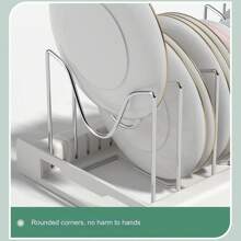 锅碗瓢盆收纳架 1 件装终极厨房收纳架 - 节省空间的可扩展搁架，配有锅盖架、餐具架、碗碟沥水板和可拉出的抽屉，方便整洁烹饪 - 彩色 - 查看 10