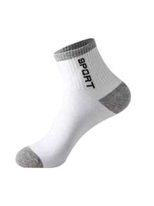 30 Pairs Of Men's Crew Socks That Absorb Moisture And Sweat, Thigh High Socks,White Socks,Long Socks,Black Socks,Are Soft, Breathable, And Have Anti Slip Threads. They Are Designed For Sports, Leisure, Home, Business, And Can Be Worn In All Seasons. Colors Are Random