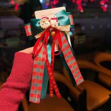 圣诞装饰 1 件可爱圣诞蝴蝶结丝带发夹 - 时尚百搭，适合派对/生日/圣诞节 - 送给女孩的完美礼物 - 彩色 - 查看 9