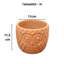 Cement Cachepot Owl Vase - Gạch - Xem 5