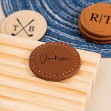 Personalized Golf Ball Marker, Custom Golf Ball Marker In PU Leather, Gift For Golfers, Golf Trips, Anniversary Golf Gift,Birthday Golf Gift,Stylish,Fashion,Hipster,Casual,Minimal Chic,Personalized,Customized,Custom,Unique,Guy Costumes,Capsule Wardrobe,Men Basic/Street Style,Ideal Gifts For Him,Boyfriend,Family,Friends,For Birthdays,For Vacation/Holiday,For School/Competition,For Sports/Climbing,Customized Ball Sports,Easy Comfort - Multicolor - View 5
