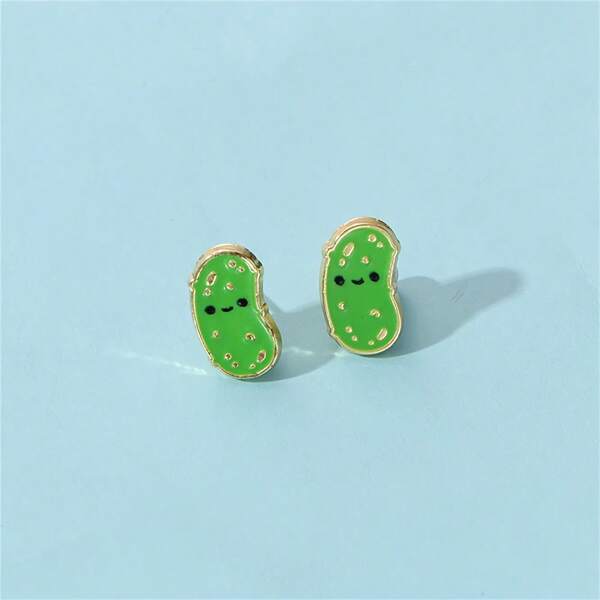 Cute Pickle Earrings Enamel Daily Jewelry Gift For Friends Fashion Refinement