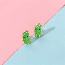 Cute Pickle Earrings Enamel Daily Jewelry Gift For Friends Fashion Refinement - Green - View 7