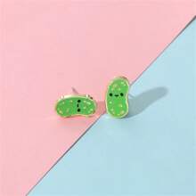 Cute Pickle Earrings Enamel Daily Jewelry Gift For Friends Fashion Refinement - Green - View 3