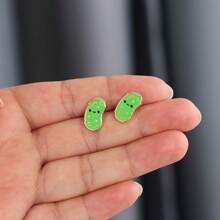 Cute Pickle Earrings Enamel Daily Jewelry Gift For Friends Fashion Refinement - Green - View 4