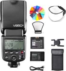 Godox V850II V850 Flash ForSony Canon Nikon PentaxFuji Olympus Panasonic GN60 2.4G 1/8000s HSS 650 Full-Power Flashes 2000mAh Li-Ion Battery 1.5s Recycle Time Camera Speedlight Speedlite (NO TTL)