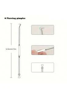 4/11pcs Needling Beauty Acne Needle Elbow Hook Acne Needle Blackhead Tool Set Y2k Skincare Goth Travel Essentials Pens Charms Sweats Hair Brush Strawberry Liquid Blush Bonnet Dresser Foundation,Blackhead Remover,Beauty,Skin Care Products,Spa,Self Care,Skin Care Tools,Face Care,Esthetician Supplies,Skin,Face Wash,Facial